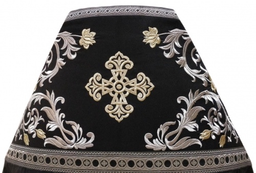 Priest Vestments, Embroidered on Gabardine, Embroidery "Rose" with Sewn Braid