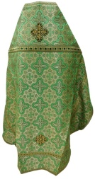 Priest Vestments, Brocade "Sunflower Cross" with Sewn Galloon