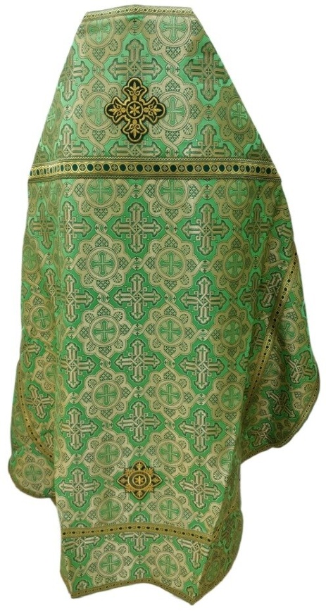 Priest Vestments, Brocade "Sunflower Cross" with Sewn Galloon