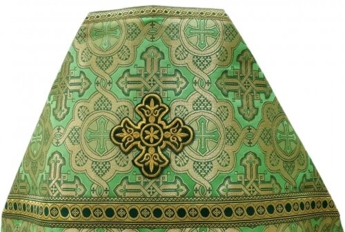 Priest Vestments, Brocade "Sunflower Cross" with Sewn Galloon