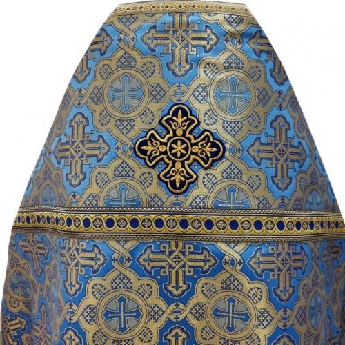 Priest Vestments, Brocade "Sunflower Cross" with Sewn Galloon