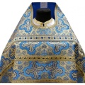 Priest Vestments, Brocade "Sunflower Cross" with Sewn Galloon