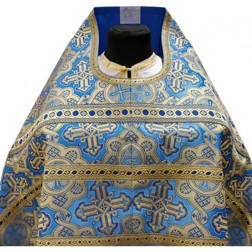 Priest Vestments, Brocade "Sunflower Cross" with Sewn Galloon