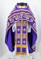 Priest Vestments, Embroidered on Gabardine, "Rose" Embroidery with Sewn Braid