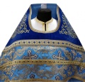 Combined Priest Vestment Made of Brocade "Openwork Cross" with Embroidered Epitrachelion, Embroidery "Circle"