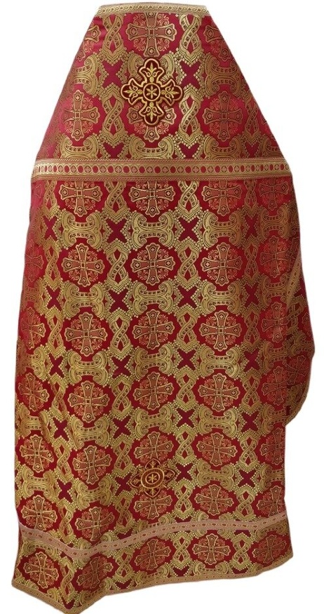 Priest Vestments, Brocade "Greek Cross" with Sewn Galloon