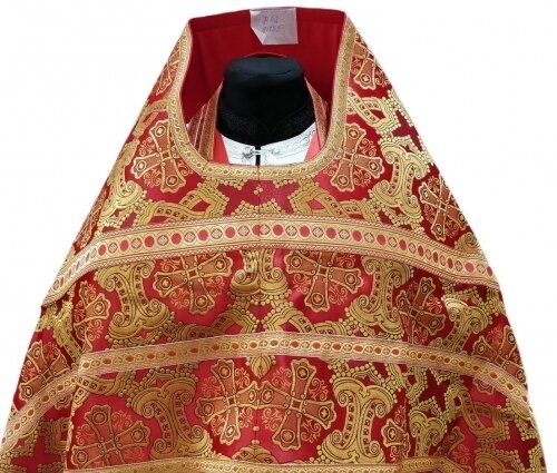 Priest Vestments, Brocade "Greek Cross" with Sewn Galloon