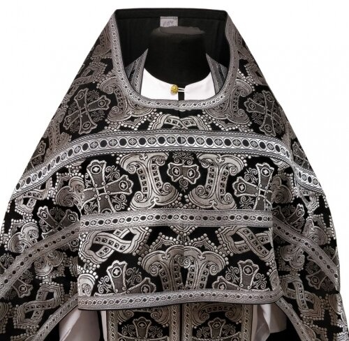 Priest Vestments, Brocade "Greek Cross" with Sewn Galloon