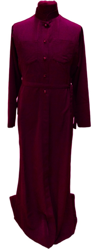 Cassock Robe with Embroidery, Wet Silk Fabric
