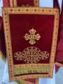 Priest Vestments, Greek Style, Embroidered on Velvet with Attached Galloon