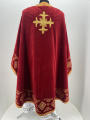 Priest Vestments, Greek Style, Embroidered on Velvet with Attached Galloon