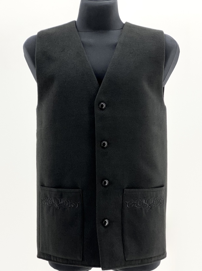 Vest with Embroidery, Cashmere Fabric
