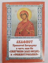 Akathist to the Most Holy Theotokos Icon "Seven Arrows" 14.5×10
