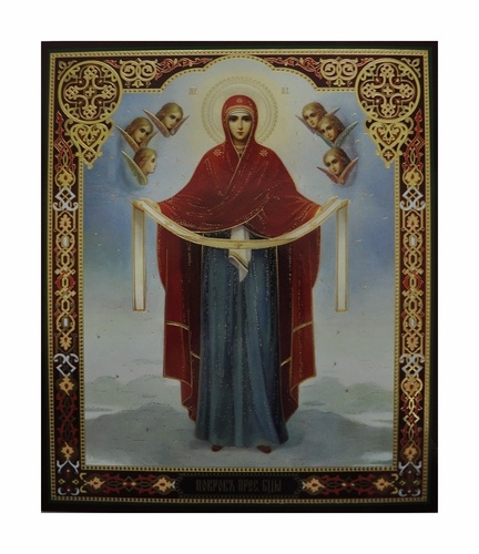 Icon of the Protection of the Mother of God 20×24