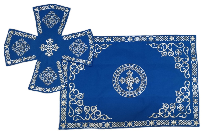 Covers and Aër with Embroidery "Circle", with Embroidered Galloon