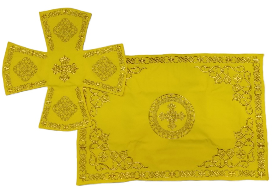 Covers and Aër with Embroidery "Circle", with Embroidered Galloon