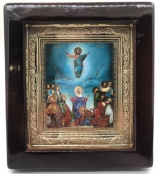 Icon of the Ascension of Christ 18.5x17