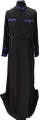 Cassock with wrap closure, embroidered, internet fabric