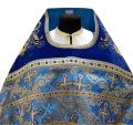Priest Vestments Combined from Brocade "Openwork Cross", with Embroidered Epitrachelion, Embroidery "New Pattern"