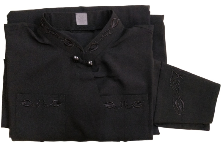 Cassock with Embroidery, Greek Style, Gabardine Fabric