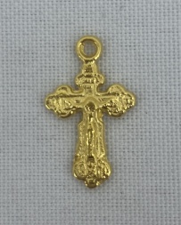 Neck Cross Pendant, Metal (Gold-Plated)