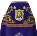 Embroidered Gabardine Priest Vestments, "Rose" Embroidery with Sewn Braid