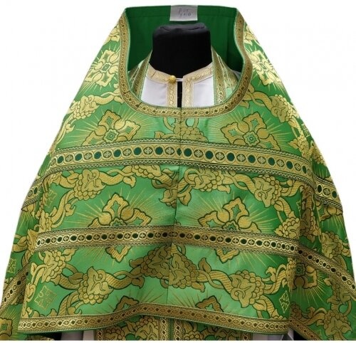 Priest Vestments, Brocade "Solar Cross" with Sewn Galloon