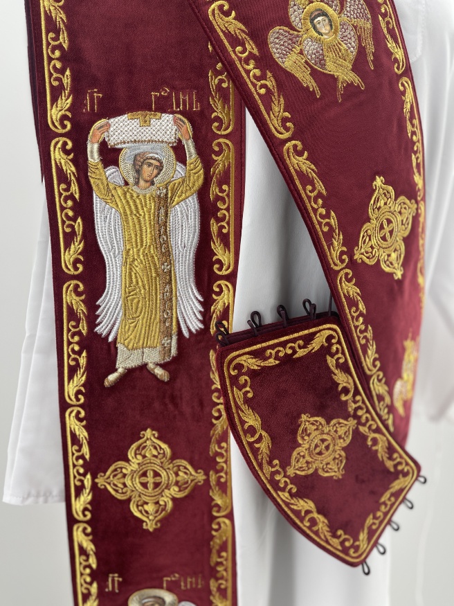 Orarion with Cuffs, Embroidery "Cross"