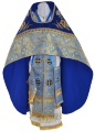 Priest Vestment Combined, Brocade "Athonite Cross", with Embroidered Epitrachelion, Pattern "Lily"