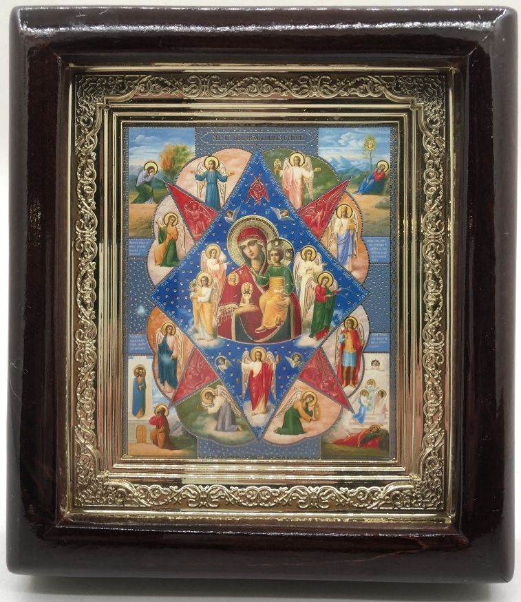 Icon of the Mother of God "Burning Bush" 18.5x17