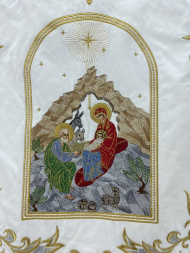 Banners, pair, embroidery "Gradient" (The Baptism of the Lord and the Nativity of Christ)
