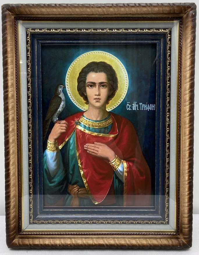 Icon of Holy Martyr Tryphon 42×32 cm