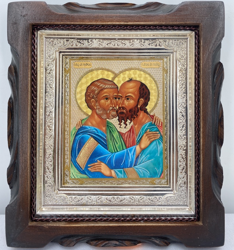 Icon of the Holy Apostles Peter and Paul 19x17