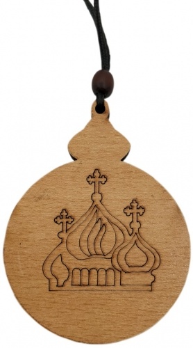 Round Pendant with Icon 7.8×6 cm