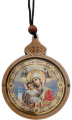 Round Pendant with Icon 7.8×6 cm