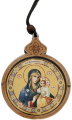 Round Pendant with Icon 7.8×6 cm