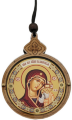 Round Pendant with Icon 7.8×6 cm