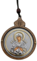 Round Pendant with Icon 7.8×6 cm