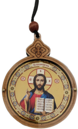 Round Pendant with Icon 7.8×6 cm