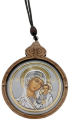 Round Pendant with Icon 7.8×6 cm
