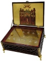 Reliquary for 13 capsules with an icon of the Venerable Fathers of Hlynsk 27×19 (height 11cm)