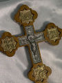 Altar Cross No. 6, gold-plated, icon, nickel cross 31.5×18