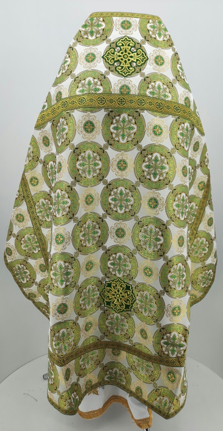 Priest Vestments, made of Turkish brocade, with attached galloon