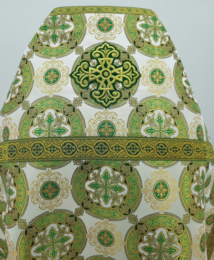 Priest Vestments, made of Turkish brocade, with attached galloon