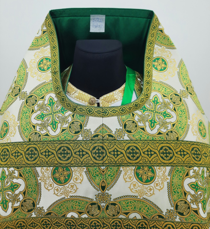 Priest Vestments, made of Turkish brocade, with attached galloon