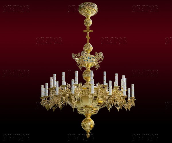 Chandelier, 1 tier, 36 candles (No. 82)