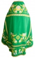 Priest Vestment, Embroidered on Gabardine, Embroidery "Lily" with Sewn Decorative Braid