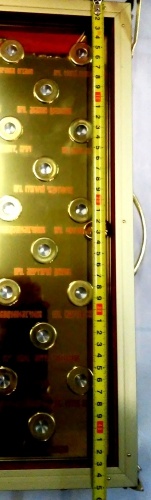 Reliquary for 85 capsules 45×65cm (height 11cm)