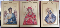 Icons (golden frame) 22.5×29 cm