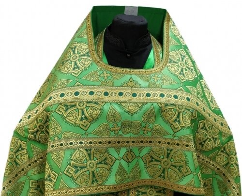 Priest Vestments, Brocade “Floriv Cross” with Sewn Galloon